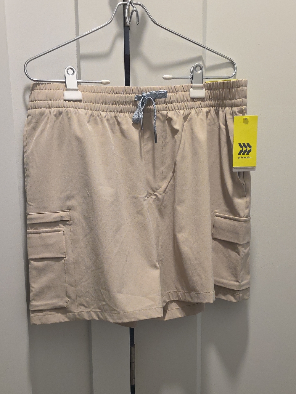 all in motion Beige Cargo Swim Shorts with Drawstring